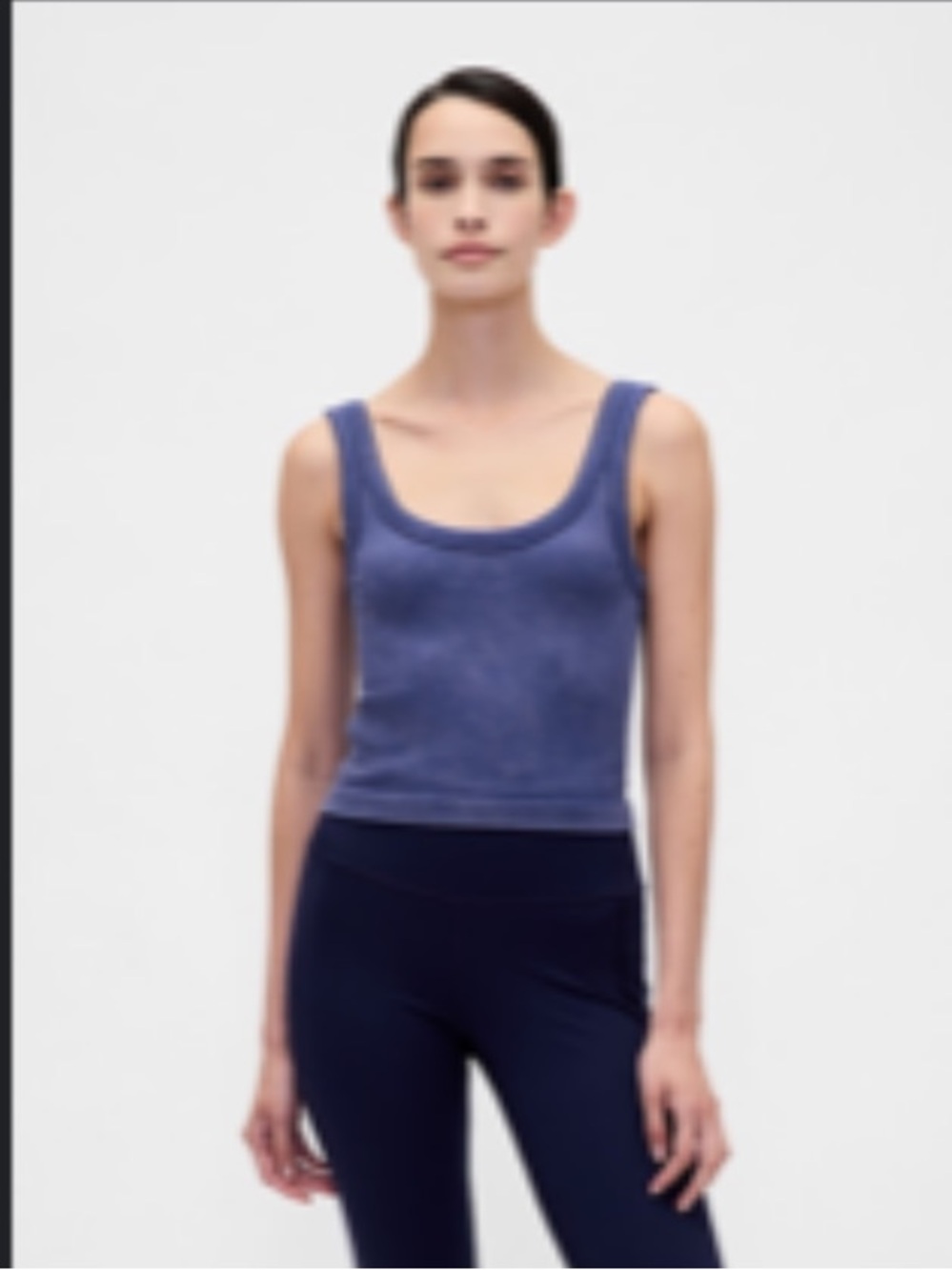 GAP Washed Indigo Scoop Neck Ribbed Tank